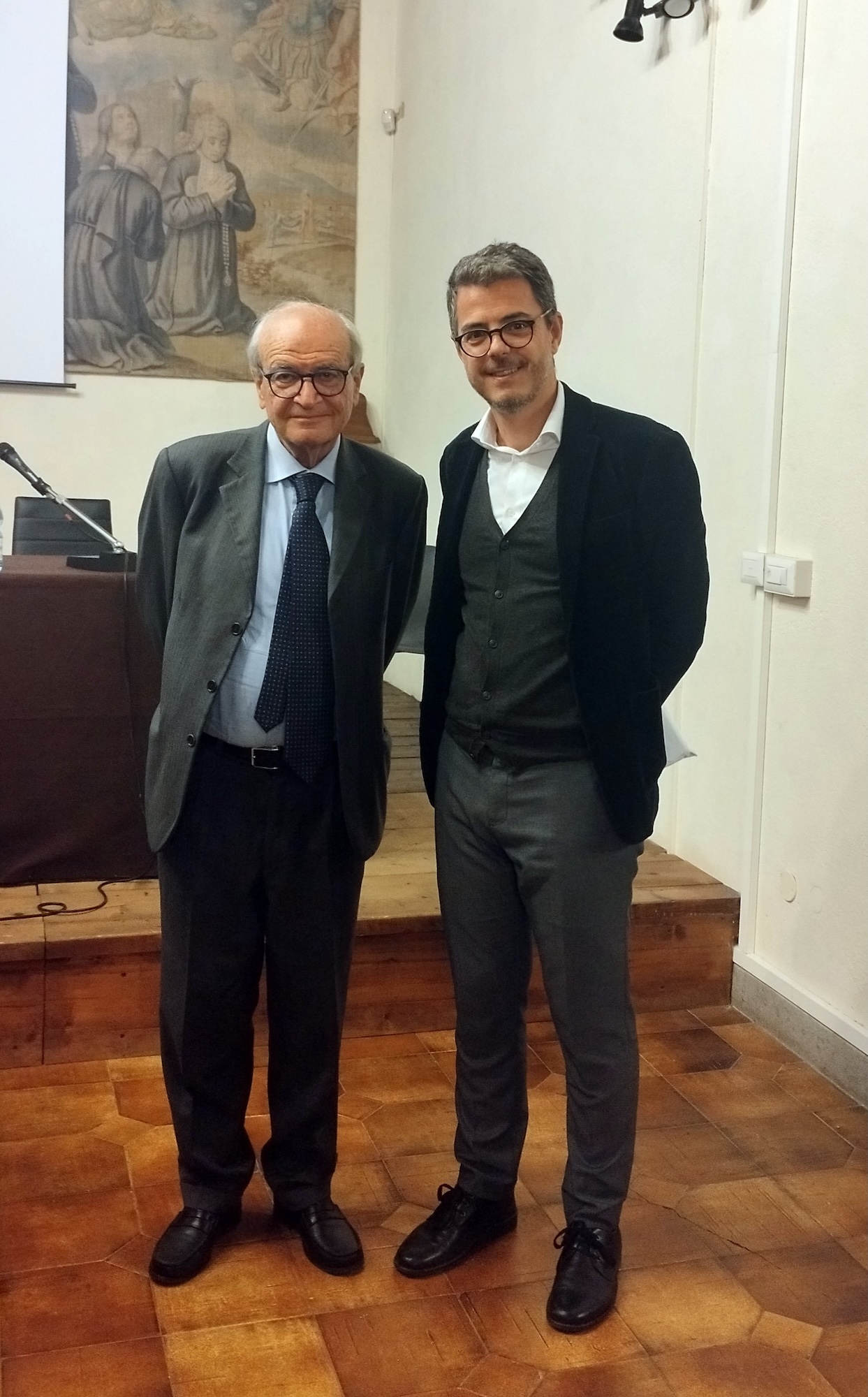 Il prof. Bogdani con l'ambasciatore Bova